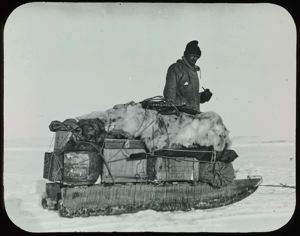 Image of Harold Whitehouse with Loaded Sledge
